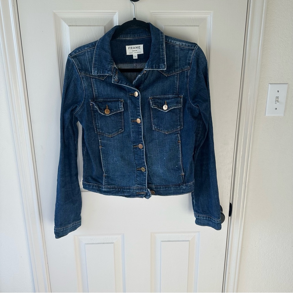 Frame stretch denim jacket small Messer